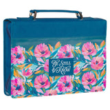 Be Still and Know Floral Faux Leather Bible Bag