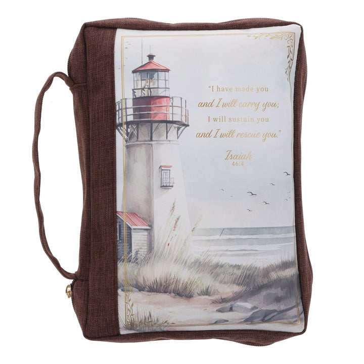 Footprints Lighthouse Polyester Bible Bag