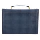 I Know the Plans Grid Navy Faux Leather Bible Bag