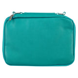 Ichthus Badge Turquoise Two-Fold Faux Leather Bible Bag