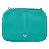 Ichthus Badge Turquoise Two-Fold Faux Leather Bible Bag