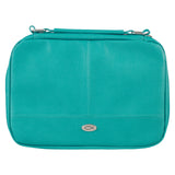 Ichthus Badge Turquoise Two-Fold Faux Leather Bible Bag