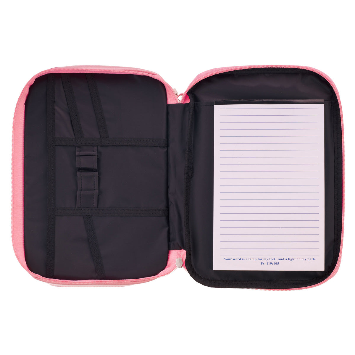 Ichthus Badge Pink Two-Fold Faux Leather Bible Bag
