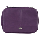 Ichthus Badge Purple Two-Fold Faux Leather Bible Bag