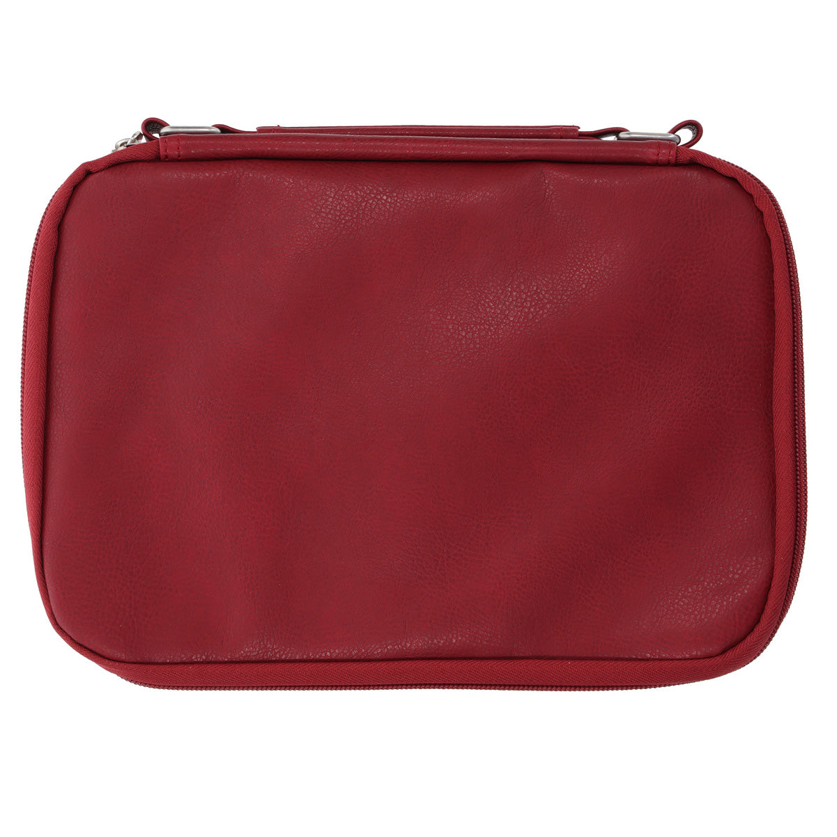 Ichthus Badge Deep Red Two-Fold Faux Leather Bible Bag