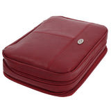 Ichthus Badge Deep Red Two-Fold Faux Leather Bible Bag
