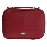Ichthus Badge Deep Red Two-Fold Faux Leather Bible Bag