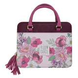 Bloom in His Grace Faux Leather Bible Bag