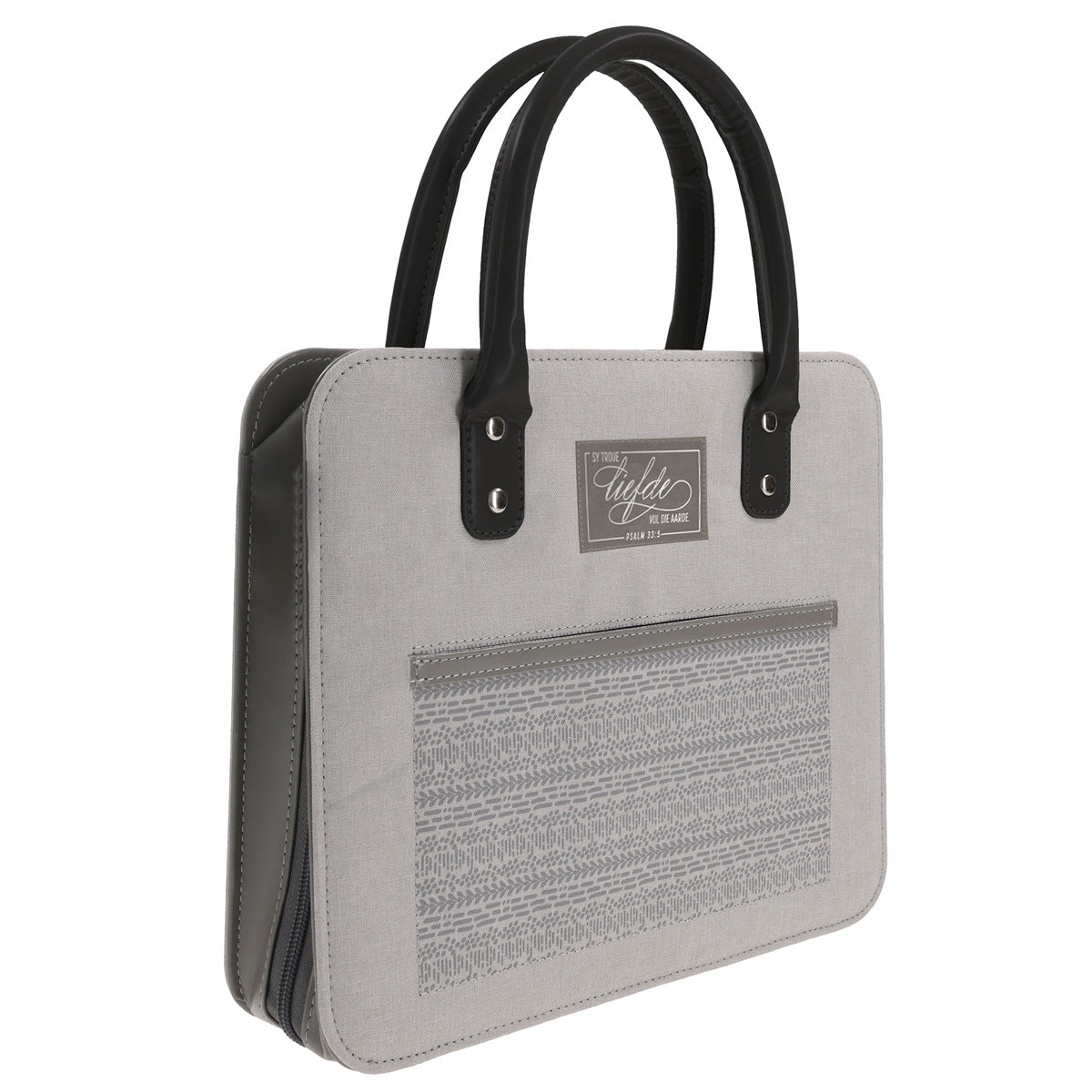 Sy Troue Liefde Vul die Aarde Afrikaans Faux Leather Bible Bag