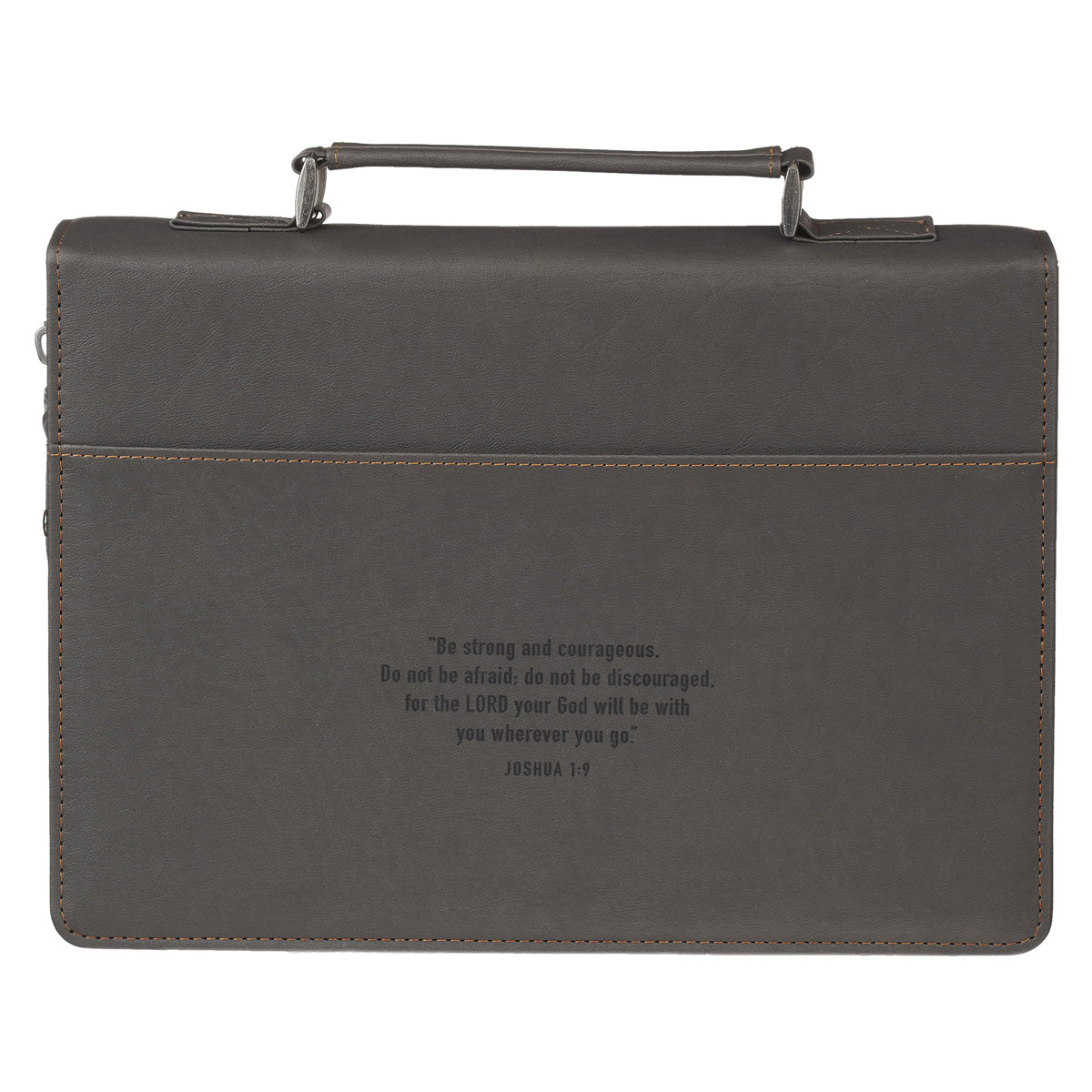 Be Strong and Courageous Faux Leather Bible Bag