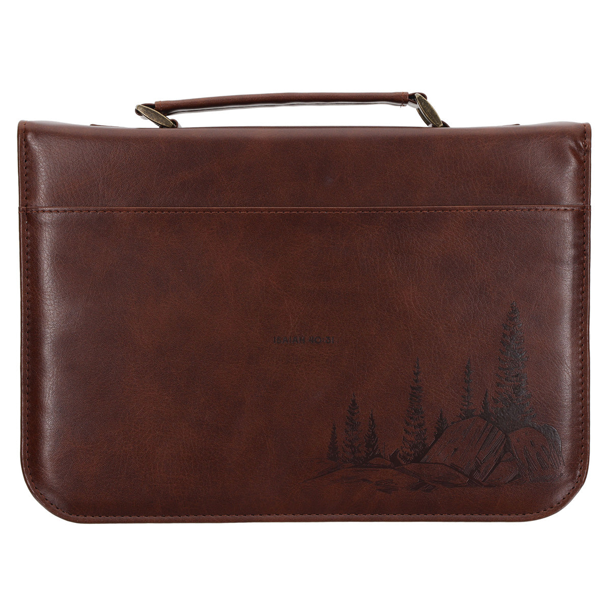 Those Who Hope in the Lord Will Renew Their Strength Brown Faux Leather Bible Bag