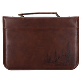 Those Who Hope in the Lord Will Renew Their Strength Brown Faux Leather Bible Bag