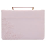 Be Still & Know Pink Faux Leather Bible Bag