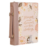 Strength and Honour Are Her Clothing Faux Leather Bible Bag