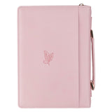 He Will Cover You with His Feathers and Under His Wings You Will Find Refuge Faux Leather Bible Bag