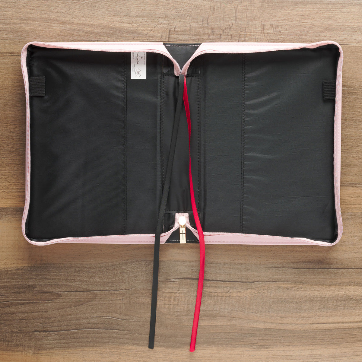 He Will Cover You with His Feathers and Under His Wings You Will Find Refuge Faux Leather Bible Bag