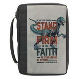 Stand Firm in the Faith, Be Courageous Be Strong Polyester Bible Bag
