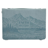 Faith Can Move Mountains Faux Leather Bible Bag