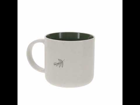 I Am with You Always Ceramic Mug with Green Interior